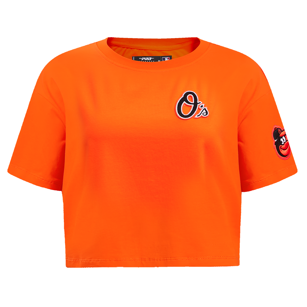 MANGA CORTA CROP MLB BALTIMORE ORIOLES CLASSIC ESSENTIALS PARA MUJER