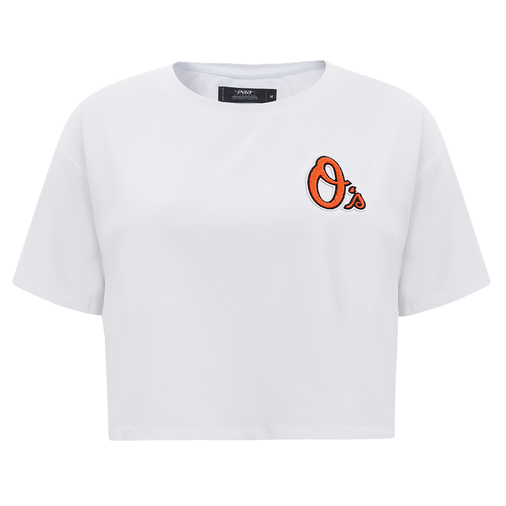 MANGA CORTA CROP MLB BALTIMORE ORIOLES CLASSIC ESSENTIALS PARA MUJER