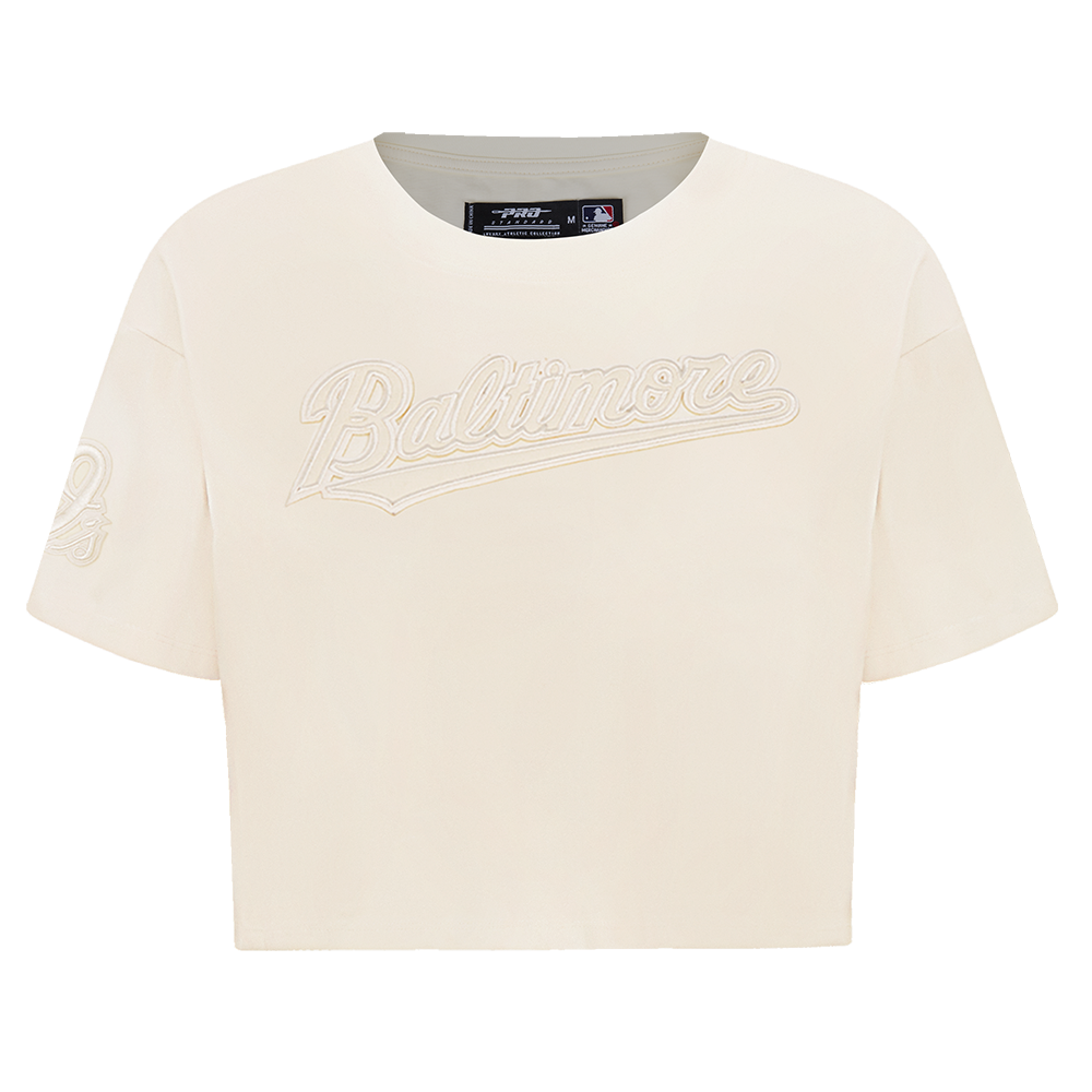 MANGA CORTA CROP MLB BALTIMORE ORIOLES NEUTRAL PARA MUJER