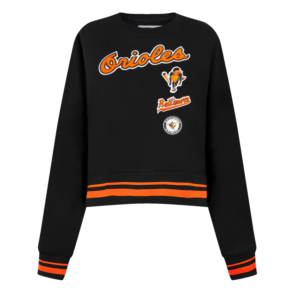 SUDADERA DE CUELLO REDONDO MLB BALTIMORE ORIOLES RETRO CLASSICS PARA MUJER