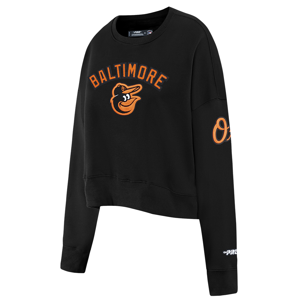 SUDADERA DE CUELLO REDONDO MLB BALTIMORE ORIOLES CLASSIC CHENILLE PARA MUJER