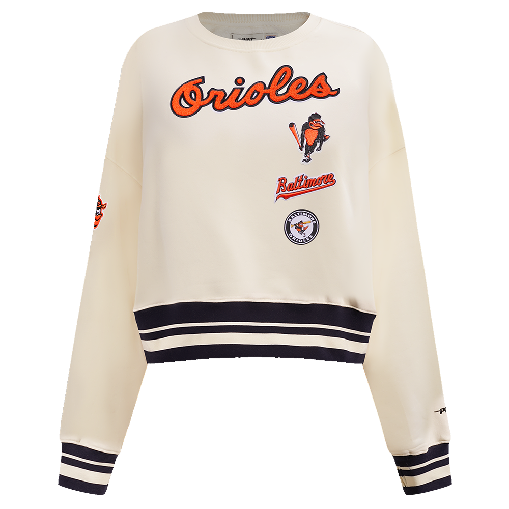 SUDADERA DE CUELLO REDONDO MLB BALTIMORE ORIOLES RETRO CLASSICS PARA MUJER