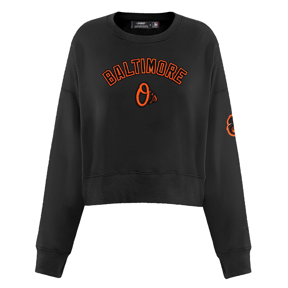 SUDADERA DE CUELLO REDONDO MLB BALTIMORE ORIOLES CLASSIC CHENILLE PARA MUJER