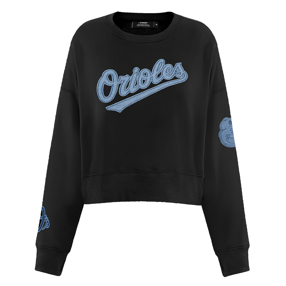 SUDADERA DE CUELLO REDONDO MLB BALTIMORE ORIOLES VARSITY BLUES PARA MUJER