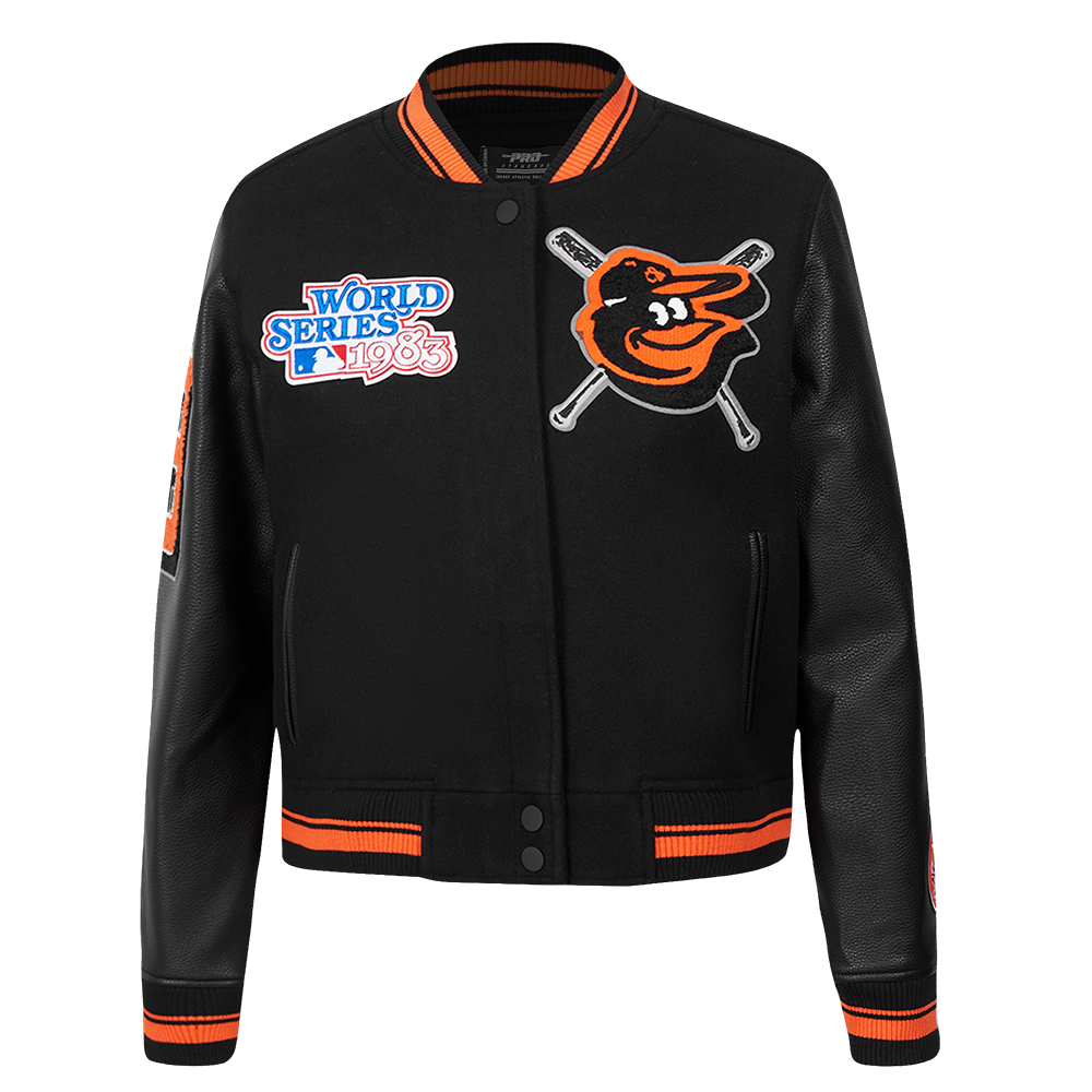CHAMARRA UNIVERSITARIA MLB BALTIMORE ORIOLES MASH UP PARA MUJER