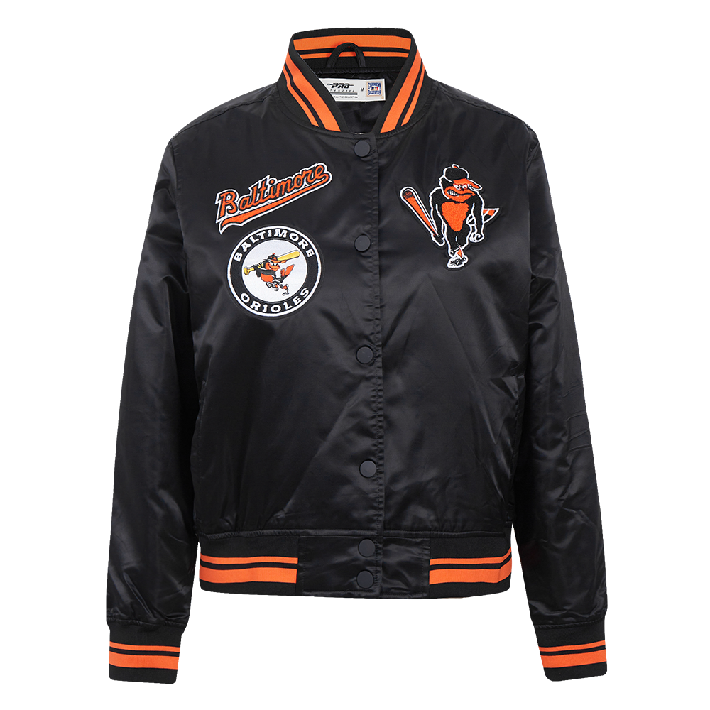 CHAMARRA DE SATÍN MLB BALTIMORE ORIOLES RETRO CLASSICS PARA MUJER