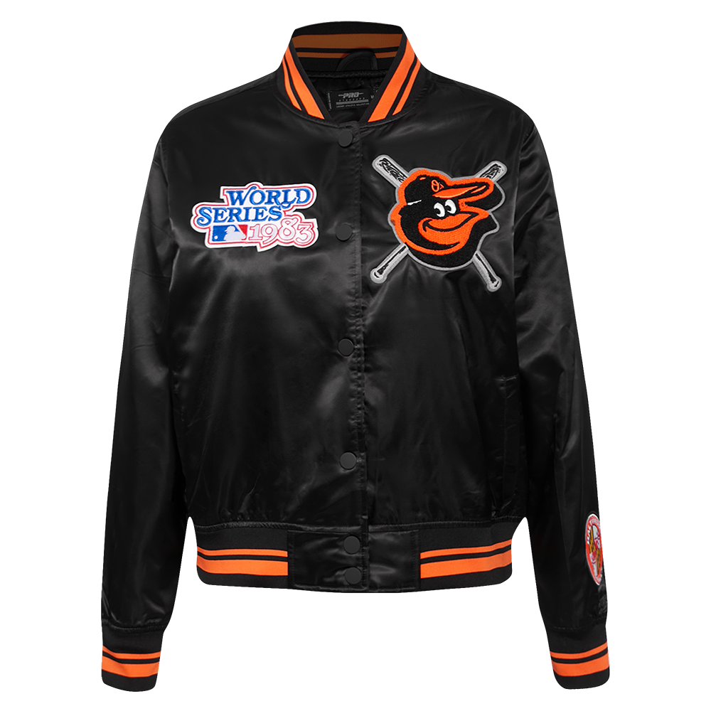 CHAMARRA DE SATÉN MLB BALTIMORE ORIOLES MASH UP PARA MUJER