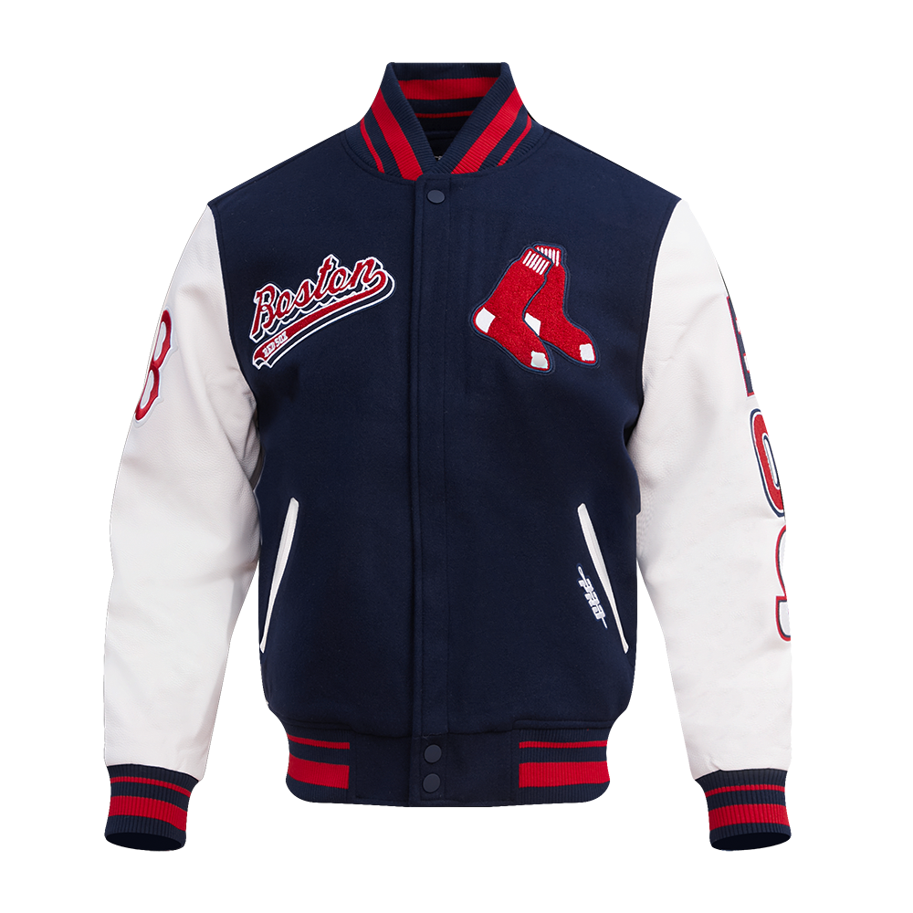 CHAMARRA UNIVERSITARIA MLB BOSTON RED SOX SCRIPT TAIL
