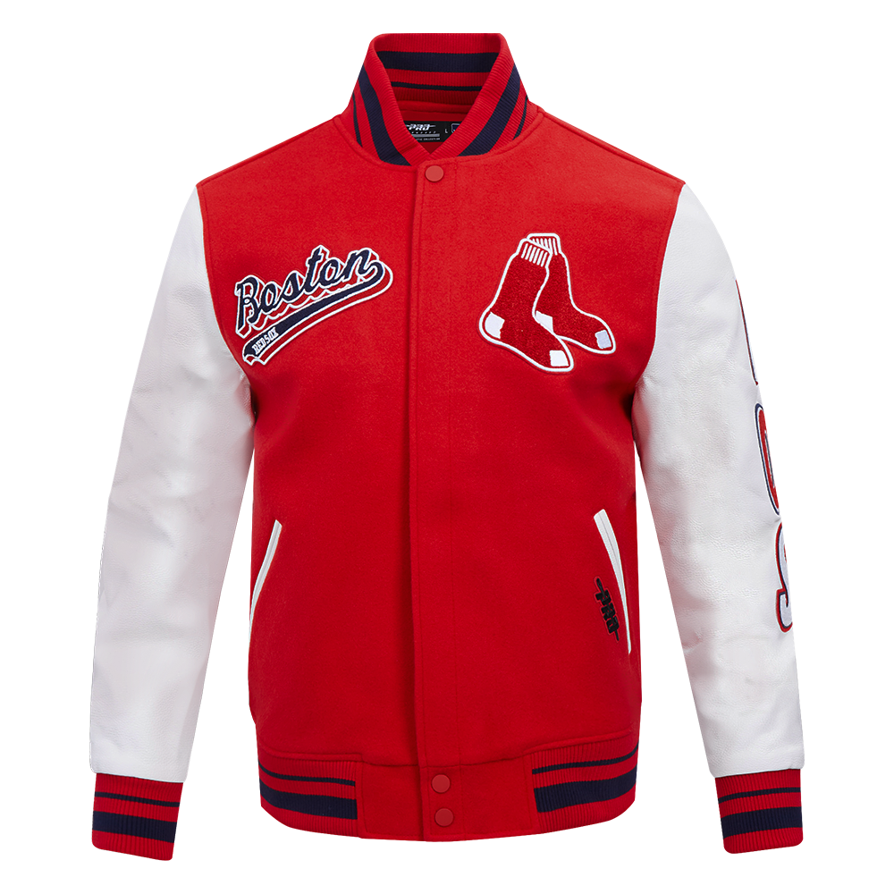 CHAMARRA UNIVERSITARIA MLB BOSTON RED SOX SCRIPT TAIL