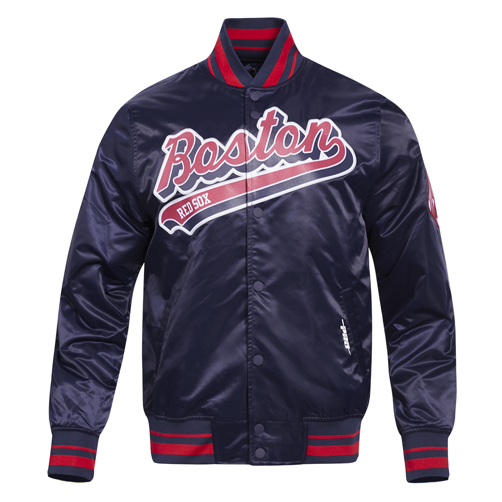 CHAMARRA DE SATÍN MLB BOSTON RED SOX SCRIPT TAIL