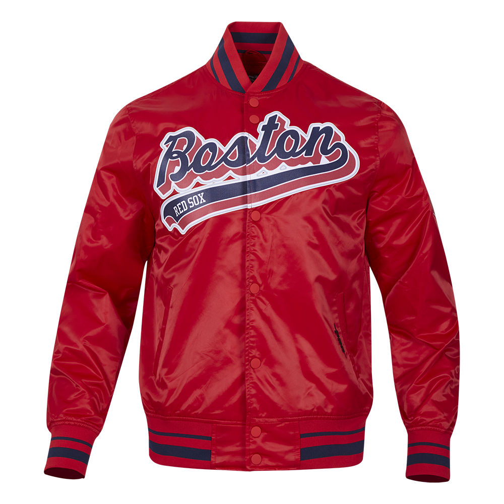 CHAMARRA DE SATÍN MLB BOSTON RED SOX SCRIPT TAIL