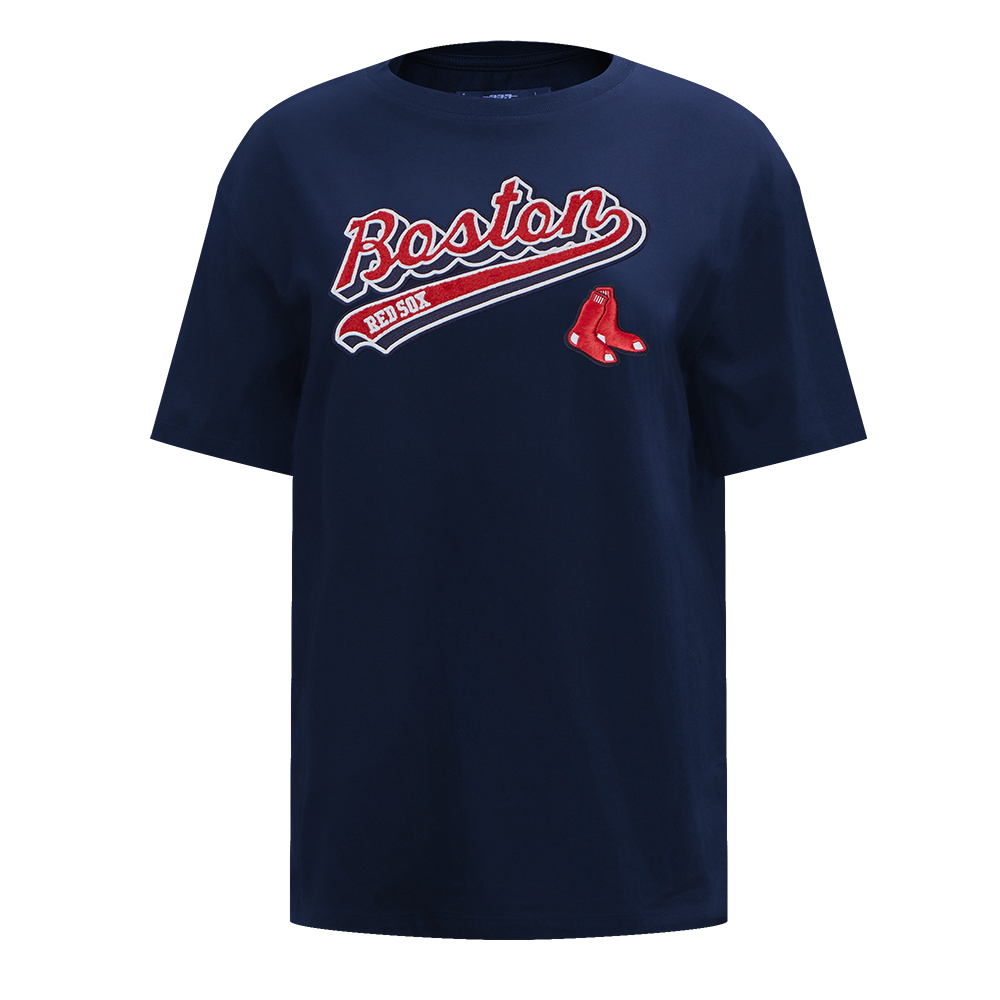 MANGA CORTA BOYFRIEND MLB BOSTON RED SOX SCRIPT TAIL PARA MUJER