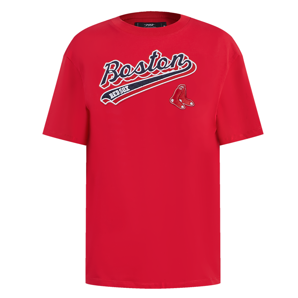 MANGA CORTA BOYFRIEND MLB BOSTON RED SOX SCRIPT TAIL PARA MUJER