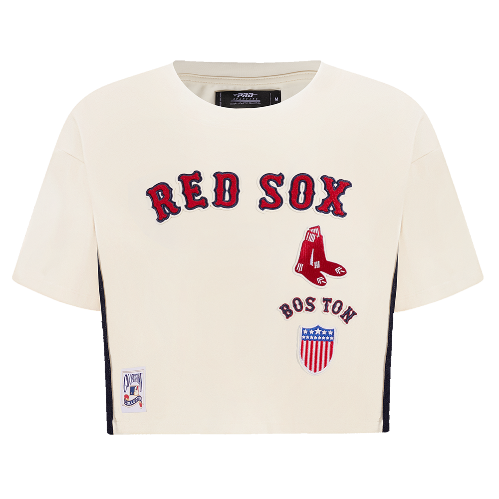 MANGA CORTA CROP MLB BOSTON RED SOX RETRO CLASSICS PARA MUJER