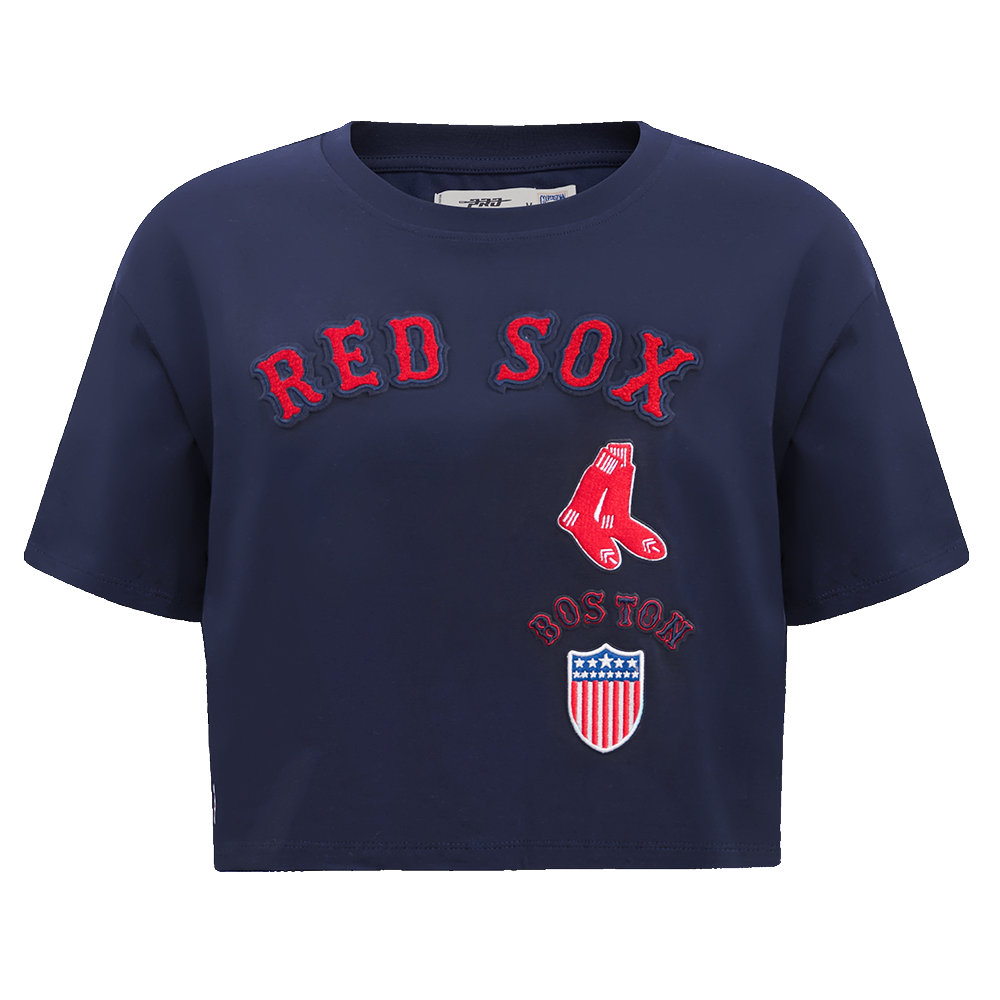 MANGA CORTA CROP MLB BOSTON RED SOX RETRO CLASSICS PARA MUJER