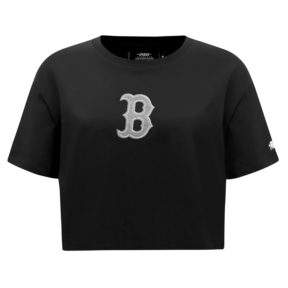 MANGA CORTA CROP MLB BOSTON RED SOX REVERSE FRENCH TERRY PARA MUJER