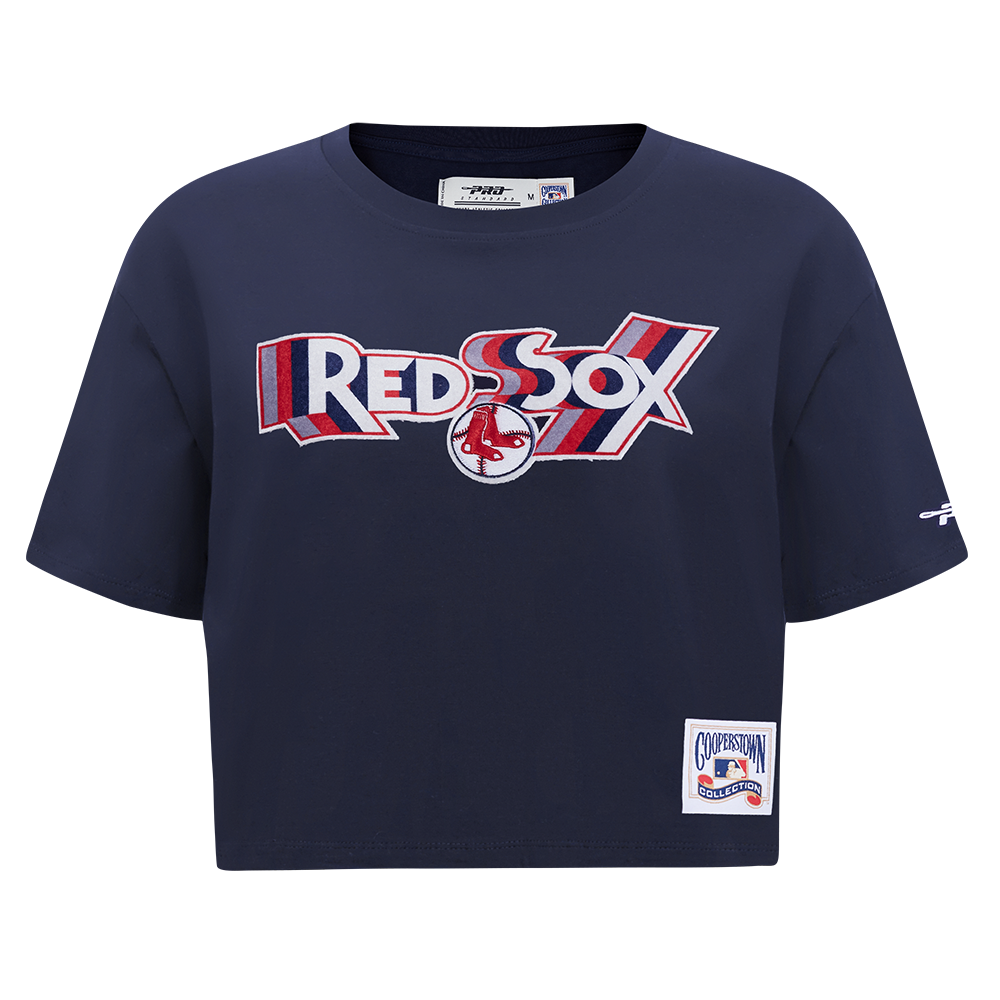 MANGA CORTA CROP MLB BOSTON RED SOX RETRO ELEVATION PARA MUJER