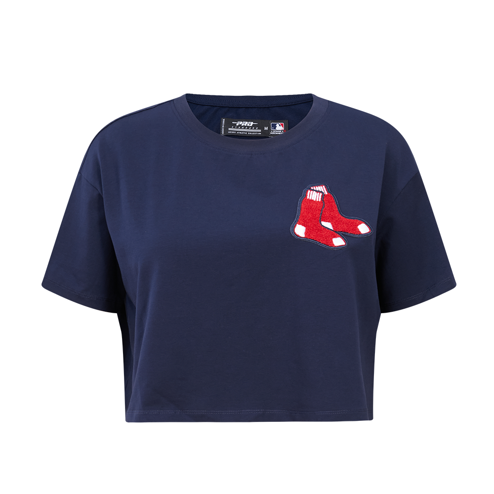 MANGA CORTA CROP MLB BOSTON RED SOX CLASSIC ESSENTIALS PARA MUJER
