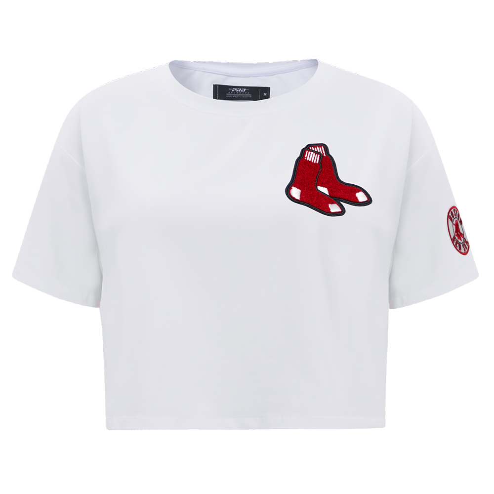 MANGA CORTA CROP MLB BOSTON RED SOX CLASSIC ESSENTIALS PARA MUJER