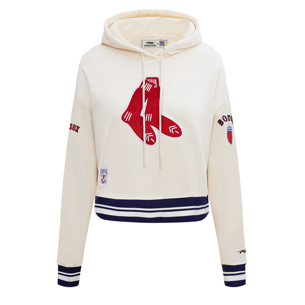 SUDADERA CON GORRO MLB BOSTON RED SOX RETRO CLASSICS PARA MUJER