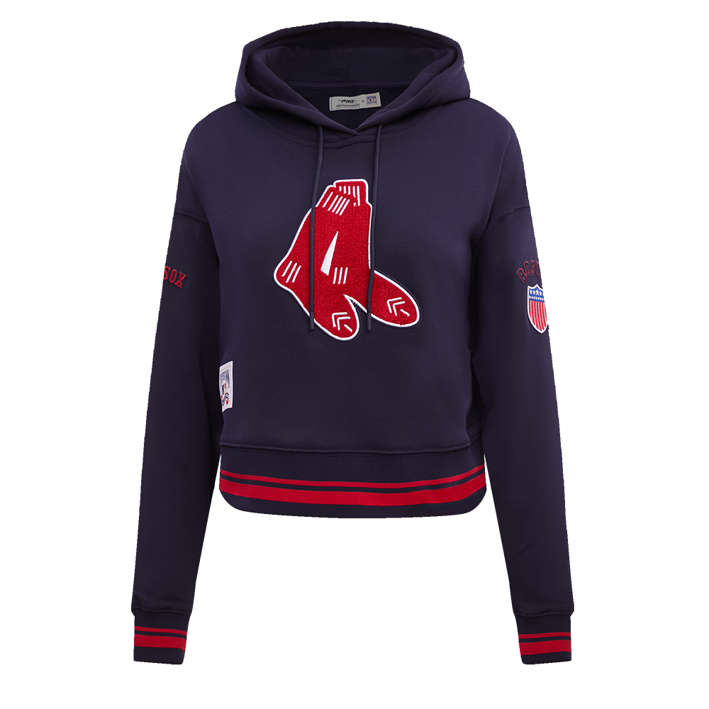 SUDADERA CON GORRO MLB BOSTON RED SOX RETRO CLASSICS PARA MUJER