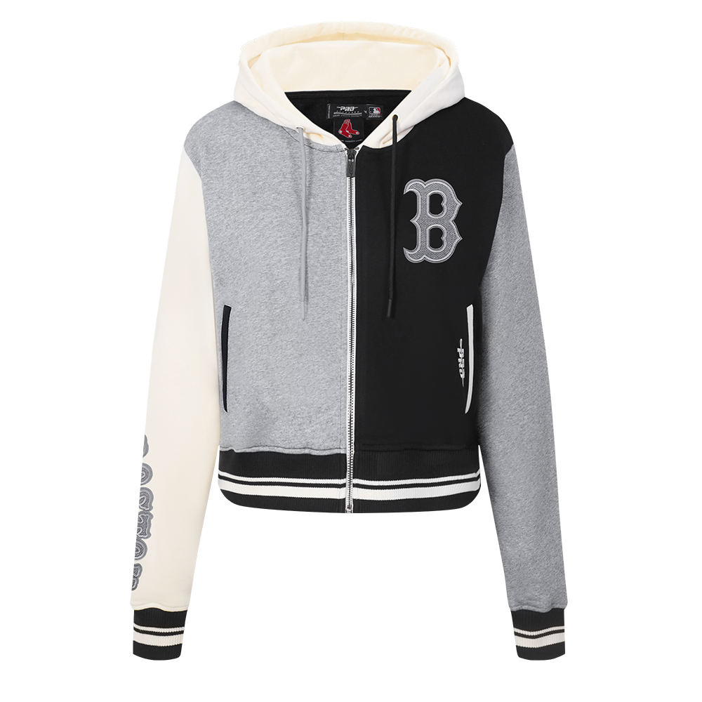 SUDADERA CON CIERRE MLB BOSTON RED SOX REVERSE FRENCH TERRY PARA MUJER