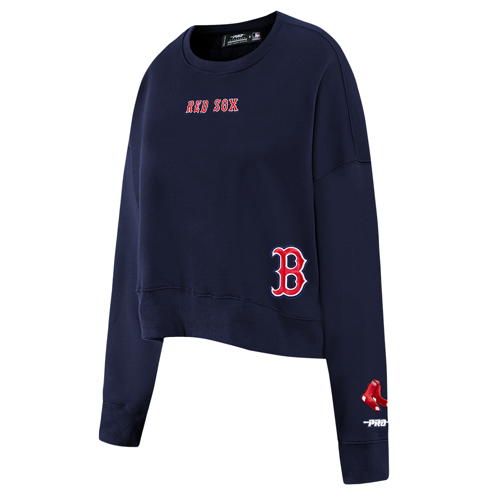 SUDADERA DE CUELLO REDONDO MLB BOSTON RED SOX WINGSPAN PARA MUJER