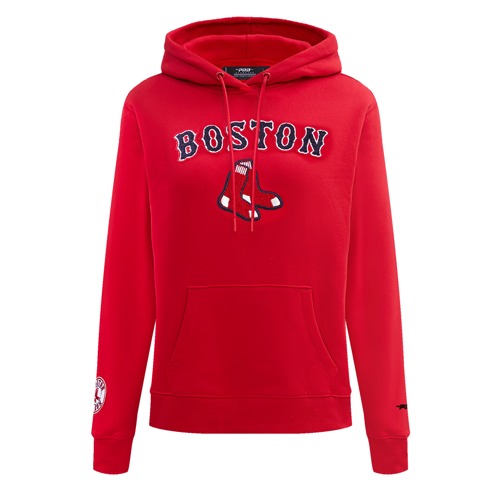 SUDADERA CON GORRO MLB BOSTON RED SOX CLASSIC ESSENTIALS PARA MUJER
