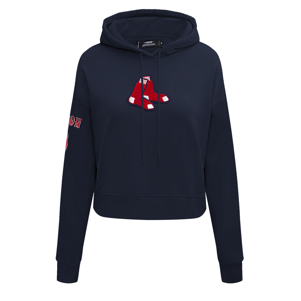 SUDADERA CON GORRO MLB BOSTON RED SOX CLASSIC ESSENTIALS PARA MUJER