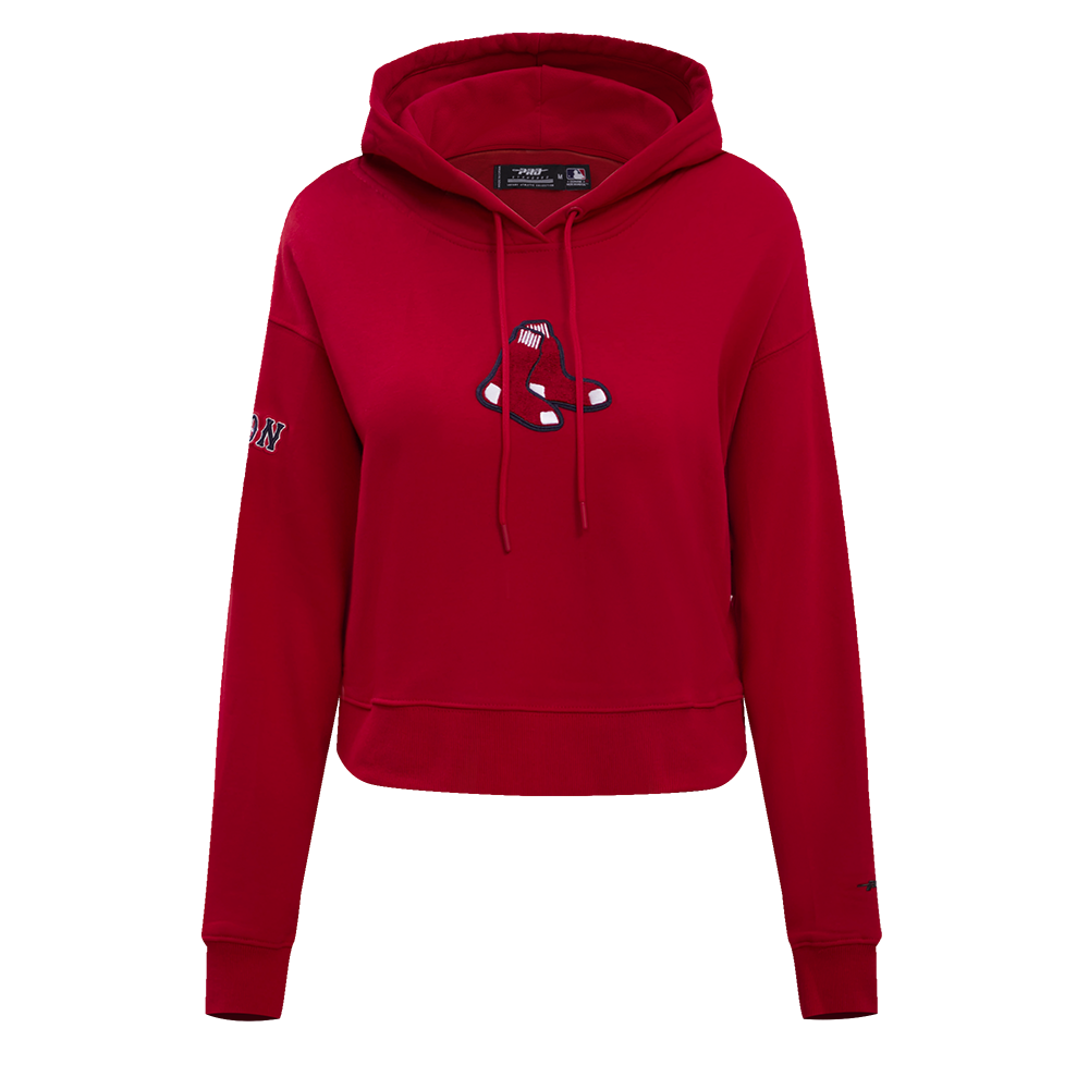 SUDADERA CON GORRO MLB BOSTON RED SOX CLASSIC ESSENTIALS PARA MUJER