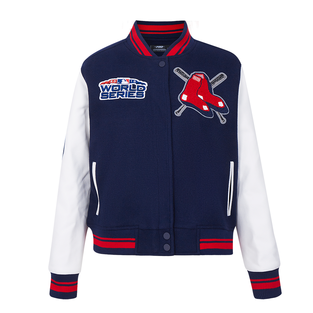 CHAMARRA UNIVERSITARIA MLB BOSTON RED SOX MASH UP PARA MUJER