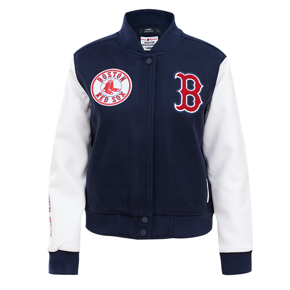 CHAMARRA UNIVERSITARIA MLB BOSTON RED SOX CLASSIC ESSENTIALS PARA MUJER