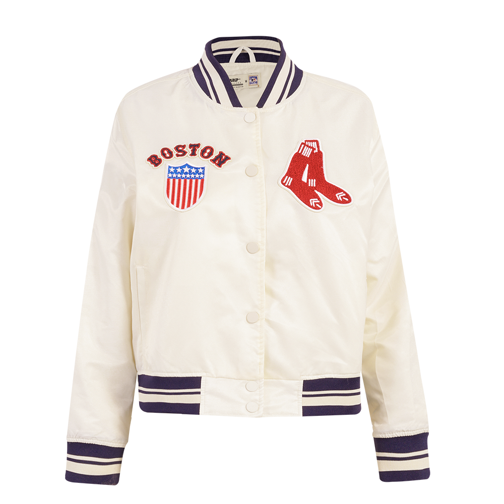 CHAMARRA DE SATÍN MLB BOSTON RED SOX RETRO CLASSICS PARA MUJER