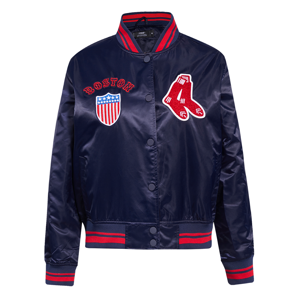 CHAMARRA DE SATÍN MLB BOSTON RED SOX RETRO CLASSICS PARA MUJER