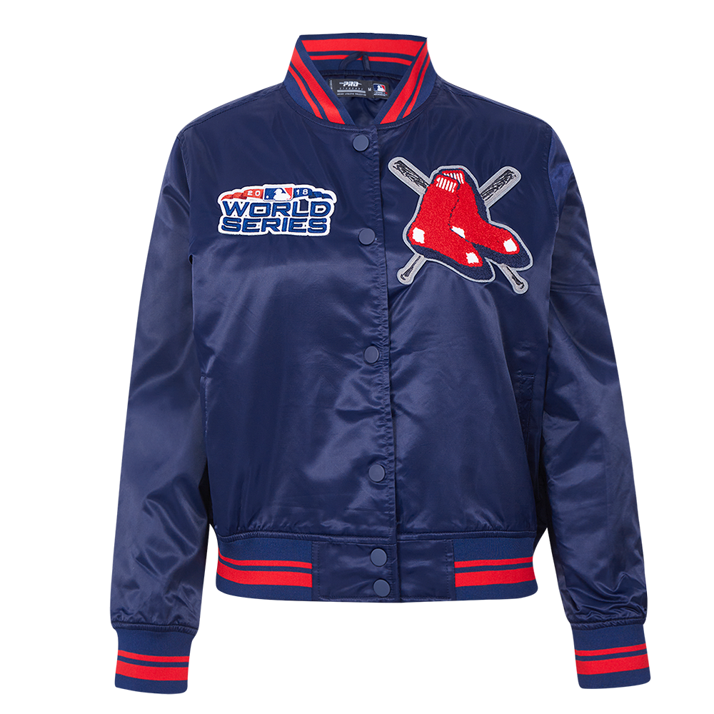 CHAMARRA DE SATÍN MLB BOSTON RED SOX MASH UP PARA MUJER