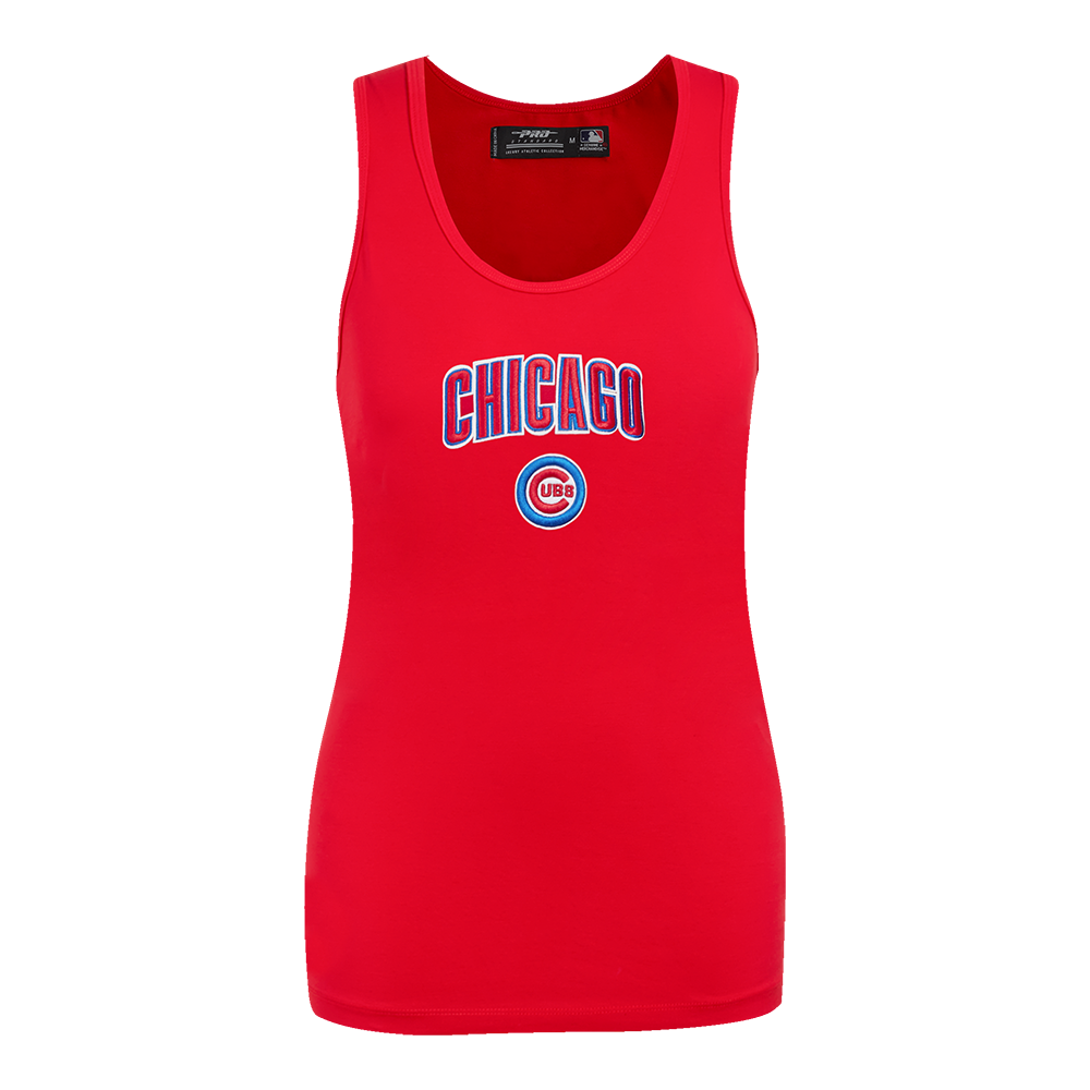 SIN MANGAS DE CORTE RELAJADO MLB CHICAGO CUBS CLASSIC CHENILLE PARA MUJER