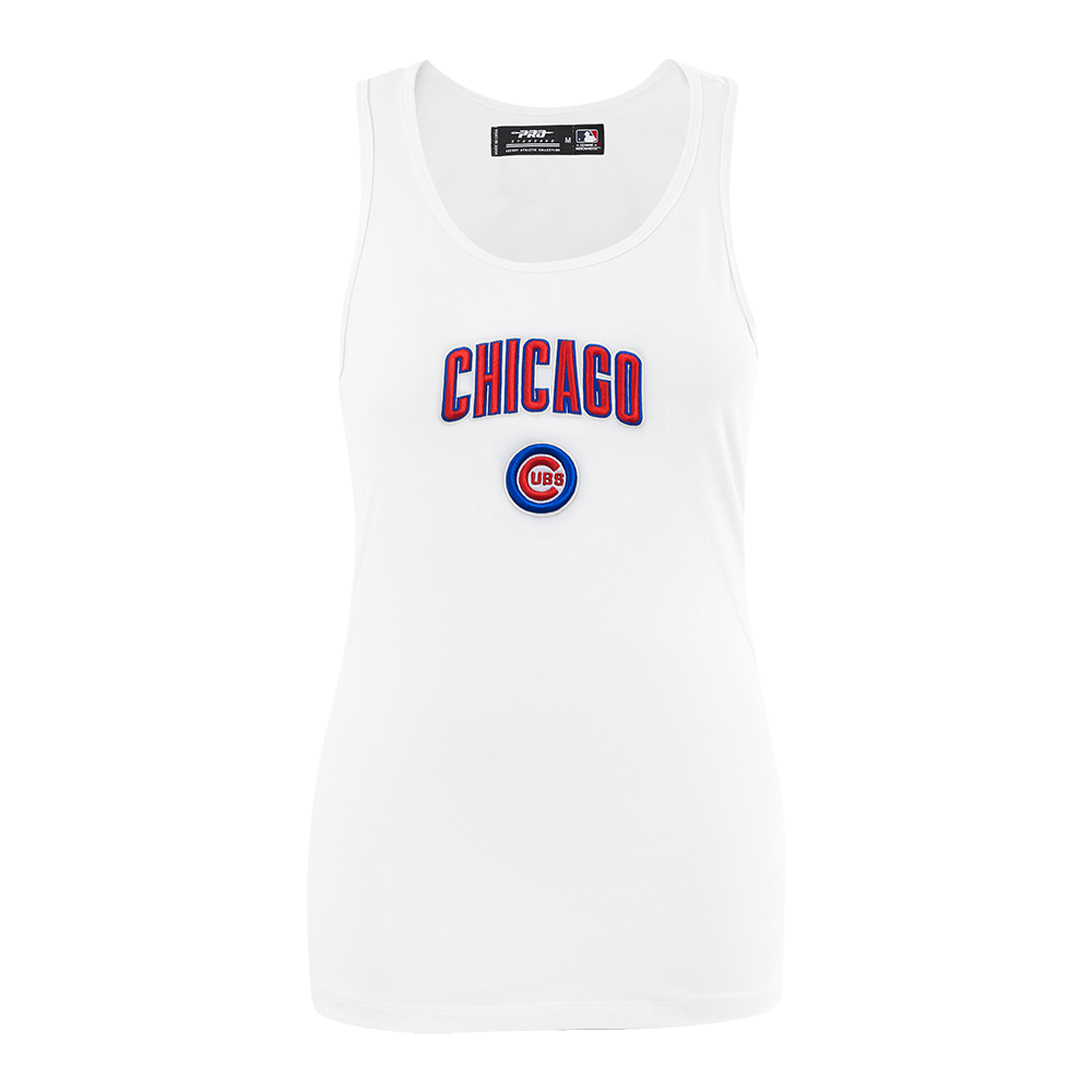 SIN MANGAS DE CORTE RELAJADO MLB CHICAGO CUBS CLASSIC CHENILLE PARA MUJER