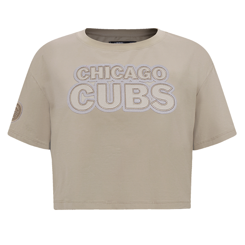 MANGA CORTA CROP MLB CHICAGO CUBS NEUTRAL PARA MUJER