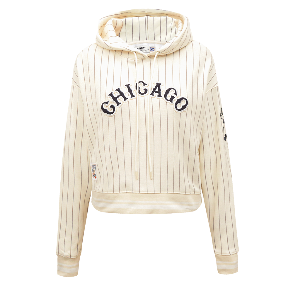 SUDADERA CON GORRO MLB CHICAGO CUBS PINSTRIPE RETRO CLASSIC PARA MUJER