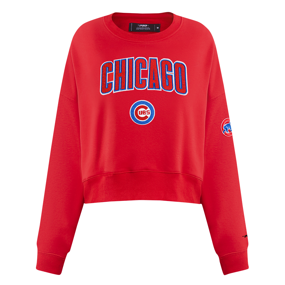 SUDADERA DE CUELLO REDONDO MLB CHICAGO CUBS CLASSIC ESSENTIALS PARA MUJER