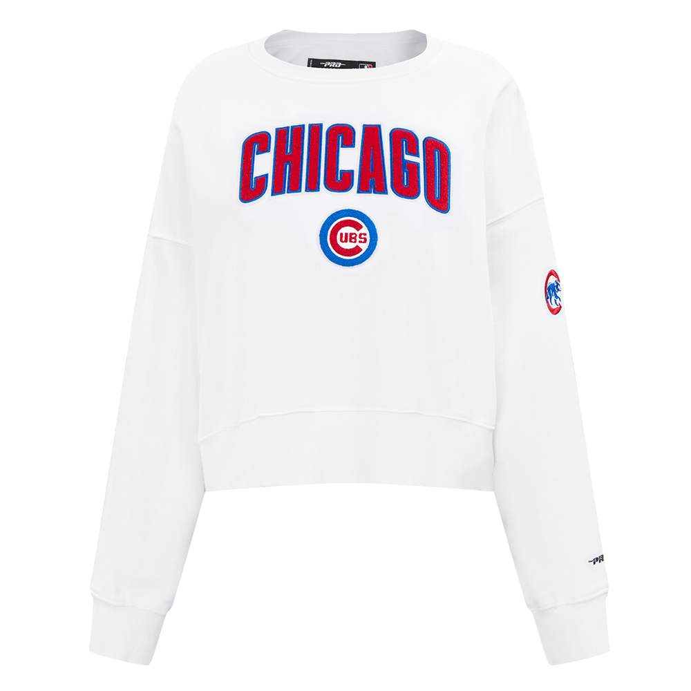 SUDADERA DE CUELLO REDONDO MLB CHICAGO CUBS CLASSIC ESSENTIALS PARA MUJER