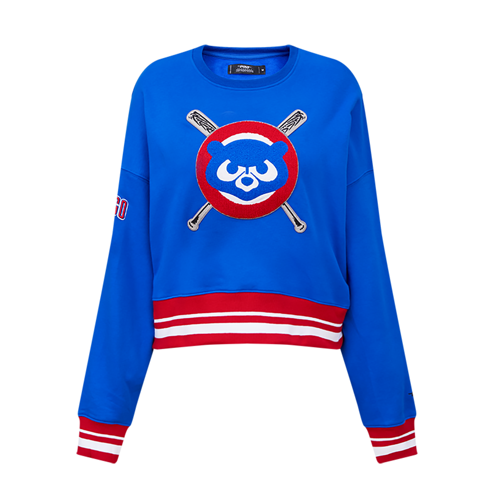 SUDADERA DE CUELLO REDONDO MLB CHICAGO CUBS MASH UP PARA MUJER