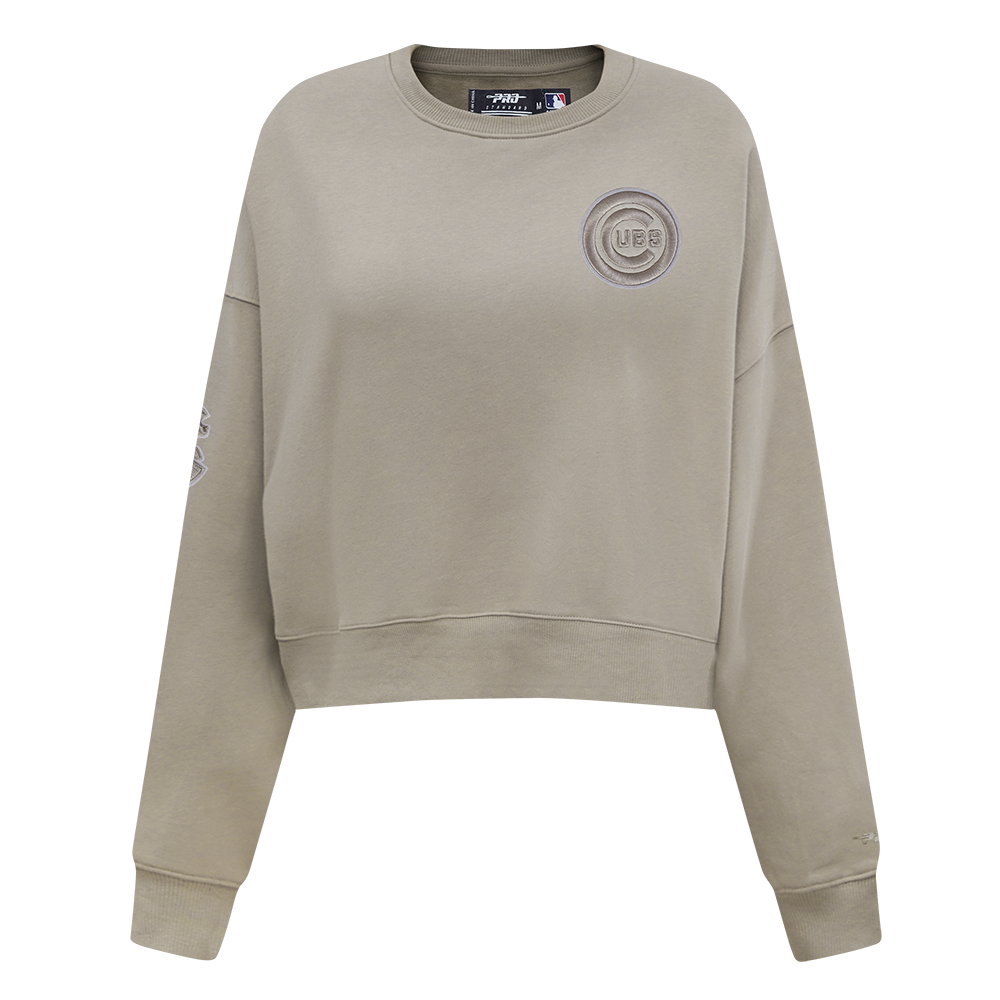 SUDADERA DE CUELLO REDONDO MLB CHICAGO CUBS NEUTRAL PARA MUJER