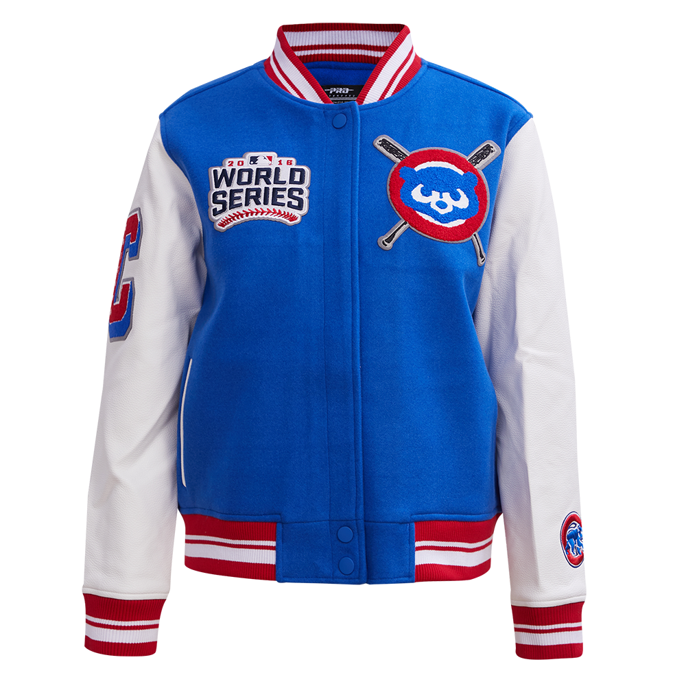 CHAMARRA UNIVERSITARIA MLB CHICAGO CUBS MASH UP PARA MUJER