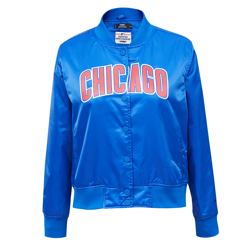 CHAMARRA DE SATÍN MLB CHICAGO CUBS CLASSIC ESSENTIALS PARA MUJER