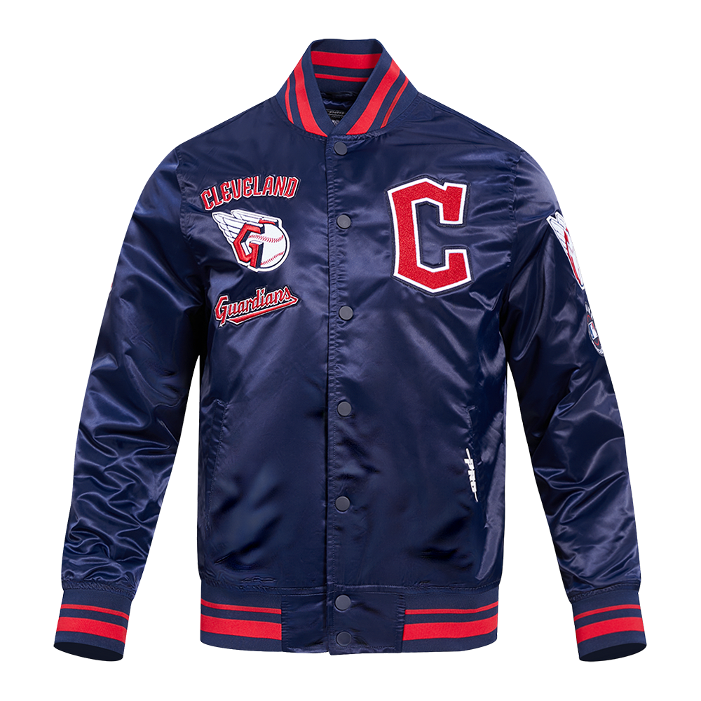 CHAMARRA DE SATÍN MLB CLEVELAND GUARDIANS RETRO CLASSICS