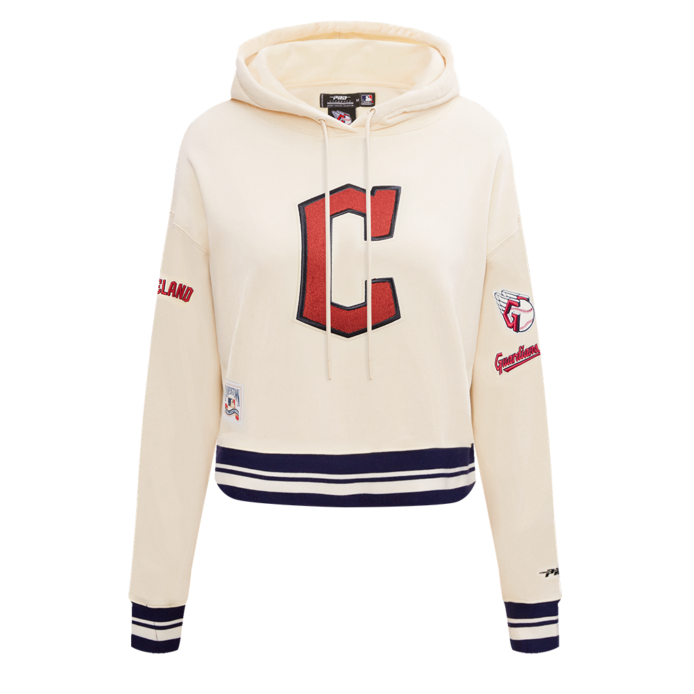 SUDADERA CON GORRO MLB CLEVELAND GUARDIANS RETRO CLASSICS PARA MUJER