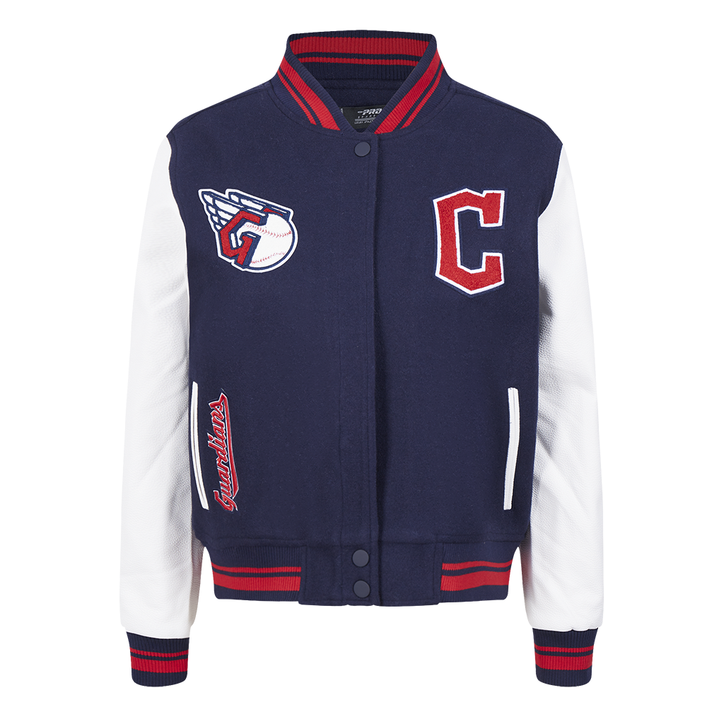 CHAMARRA UNIVERSITARIA MLB CLEVELAND GUARDIANS RETRO CLASSICS PARA MUJER