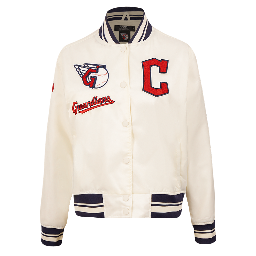 CHAMARRA DE SATÍN MLB CLEVELAND GUARDIANS RETRO CLASSICS PARA MUJER