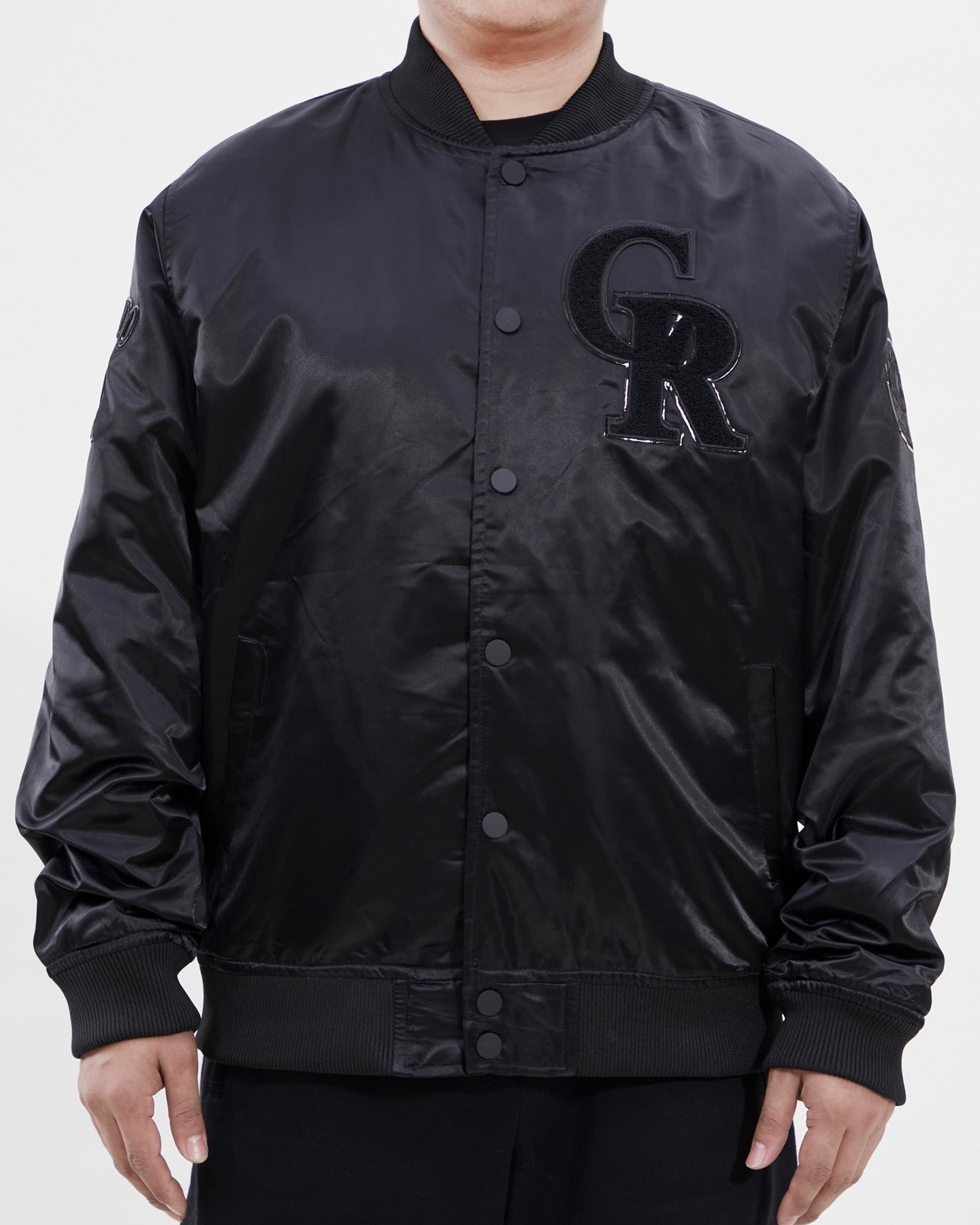 CHAMARRA DE SATÍN MLB COLORADO ROCKIES CLASSIC 3BK